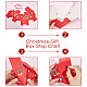 Gorgecraft 12 ensemble de boîtes à bonbons de Noël 3 couleurs sacs cadeaux de Noël petit élan père Noël arbre de Noël 8 × 8 cm sacs de friandises de Noël en vrac avec ruban pour cadeaux bonbons biscuits CON-GF0001-12-6
