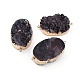 Electroplated Natural & Dyed Druzy Quartz Links connectors G-E499-08-G-3