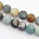 Frosted Round Natural Flower Amazonite Beads Strands G-E302-113-10mm-1