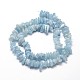 Chapelets de perles de puces aigue-marine naturelles G-E271-96-2