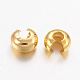 Brass Crimp Beads Covers KK-H289-NFG-NF-2