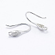 925 Sterling Silber Micro pave Zirkonia Ohrring Haken STER-L054-42-2