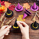 Craspire 12 pièces 2 couleurs chapeaux de sorcière en polyester AJEW-CP0005-50-3