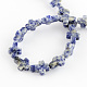 Fili di perle di diaspro macchia blu naturale G-R185-8x12mm-08-2