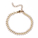 Brass Enamel Cobs Chain Bracelets BJEW-JB05754-1
