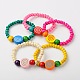 Bracelets de bijoux en bois pour les enfants BJEW-JB01264-1