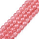 Hebras de perlas de vidrio craquelado translúcido CCG-T003-01D-1