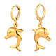 Ocean Theme Brass Huggie Hoop Earring Sets EJEW-JE04211-3