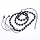 ナイロン糸ネックレス作り  天然オブシディアンと  23.23インチ（59cm） NWIR-E025-01-1