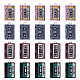 Dicosmetic 32pcs 4 colores colgantes de aleación impresos FIND-DC0003-10-1