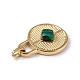 Ion Plating(IP) 304 Stainless Steel with Synthetic Malachite Pendants STAS-G307-03G-3