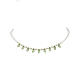 Collar con abalorio de hoja acrílica con cuentas de perlas de imitación para mujer NJEW-JN04138-4