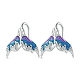 Mermaid Tail Sterling Silver Dangle Earrings JE1142A-1