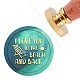 CRASPIRE Wax Seal Stamp I Love You to the Beach and Back Sealing Wax Stamps 30mm Removable Brass Head Sealing Stamp with Wooden Handle for Sealing Cards Decoration Invitations Gift AJEW-WH0184-0088-1