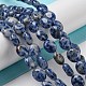 Perles de jaspe tache bleue naturelle G-M420-D08-01-2