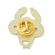 ヘビと花のエナメルピン  トーテムバッジ  バックパックの服のための黄金の合金のブローチ  ブラック  30.5x24.5x1.5mm JEWB-P030-D01-2