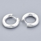 Brass Huggie Hoop Earrings X-KK-R136-061S-NF-3