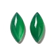 Cabujones de ágata de ónix verde natural teñidos G-G975-02-3