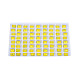 K9ガラスラインストーンカボション  尖ったバック＆バックメッキ  多面カット  長方形  黄水晶  8x6x3mm MRMJ-N029-18-01-2