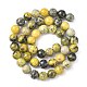 Natürliche gelbe türkisfarbene (Jaspis) Perlenstränge GSR007-3
