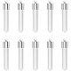 PandaHall 20 pcs Long Clear Glass Bottles Hanging Tube Wish Bottles with 20 pcs Platinum Metal Caps for Earring Necklace Pendant Jewelry Making GLAA-PH0007-48P-1