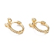 Brass Micro Pave Clear Cubic Zirconia Hoop Earrings EJEW-H126-13G-1