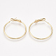 Brass Hoop Earrings KK-S348-406B-1
