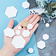 CHGCRAFT 600 Pcs 6 Size Elongated Hexagon English Paper Piecing EPP Set TOOL-CA0001-04-4