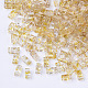 Cuentas de semillas de vidrio transparente de 2 orificio SEED-S023-30B-23-1