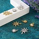 8Pcs 4 Style Brass Micro Pave Clear Cubic Zirconia Pendants FIND-TA0001-74-5