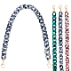 Wadorn® 3pcs 3 couleurs motif léopard acrylique curban chaîne sac poignées FIND-WR0005-34-7