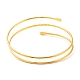 ワイヤーラップ上腕カフバンド  女の子の女性のための合金オープンアームレットバングル  ゴールドカラー  内径：3-3/8インチ（8.6cm） AJEW-G033-07G-2