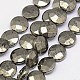 Natural Pyrite Beads Strands G-L033-12x5mm-02-1