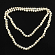 Pearl Beaded Two Tiered Necklaces NJEW-Q282-14-1