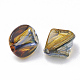 Two Tone Transparent Spray Painted Acrylic Beads X-ACRP-T005-34B-2