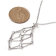 Pochette en macramé en laiton porte-pierre vide pour la fabrication de colliers pendentifs NJEW-JN04439-02-2