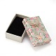 Boîte d'emballage de bijoux en carton à motif de fleurs CBOX-L007-003B-2
