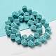 Teints perles synthétiques turquoise brins G-G075-C02-01-3