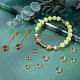 BENECREAT 54Pcs 3 Size Round Brass Bead Frames 18K Gold Plated Loose Metal Beads Craft DIY Jewelry Making Findings KK-BC0004-48-4