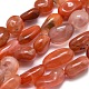 Cordones de granos de ágata rojo del sur natural G-O186-B-15-3