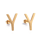 (vente d'usine de fêtes de bijoux) 304 boucles d'oreilles en acier inoxydable EJEW-E241-07Y-1