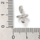 925 anillo de pellizco de planeta estilo medallón de plata de ley con baño de rodio STER-NH0001-55A-P-5