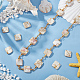 Benecreat 2 brins drawbench style perles de coquille d'eau douce naturelles brins SHEL-BC0001-031-4