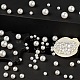 600 pièces sans trou abs en plastique imitation perle perles rondes MACR-LS0001-04-5