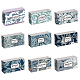 Pandahall elite 90pcs 9 style rectangle savon fait main étiquette en papier DIY-PH0006-85-7