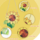 Creatcabin Sonnenblumen-Geschenk zum Aufhängen am Fenster AJEW-WH0258-479-3