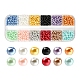 1200 Stück 12-farbig backlackierte perlmuttfarbene Glasperlen HY-YW0001-06-1