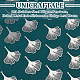 Unicraftale 50pcs 201 colgantes de filigrana de acero inoxidable STAS-UN0051-13-5