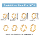 UNICRAFTALE 16pcs 8 Sizes Matte Gold Band Ring Stainless Steel Laser Inscription Plain Blank Finger Ring Metal Hypoallergenic Wedding Classical Ring with Velvet Pouches for Jewelry Making Gift RJEW-UN0002-50-3