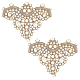 PandaHall 2pcs Pearl Applique Patches AJEW-WH0235-42-1